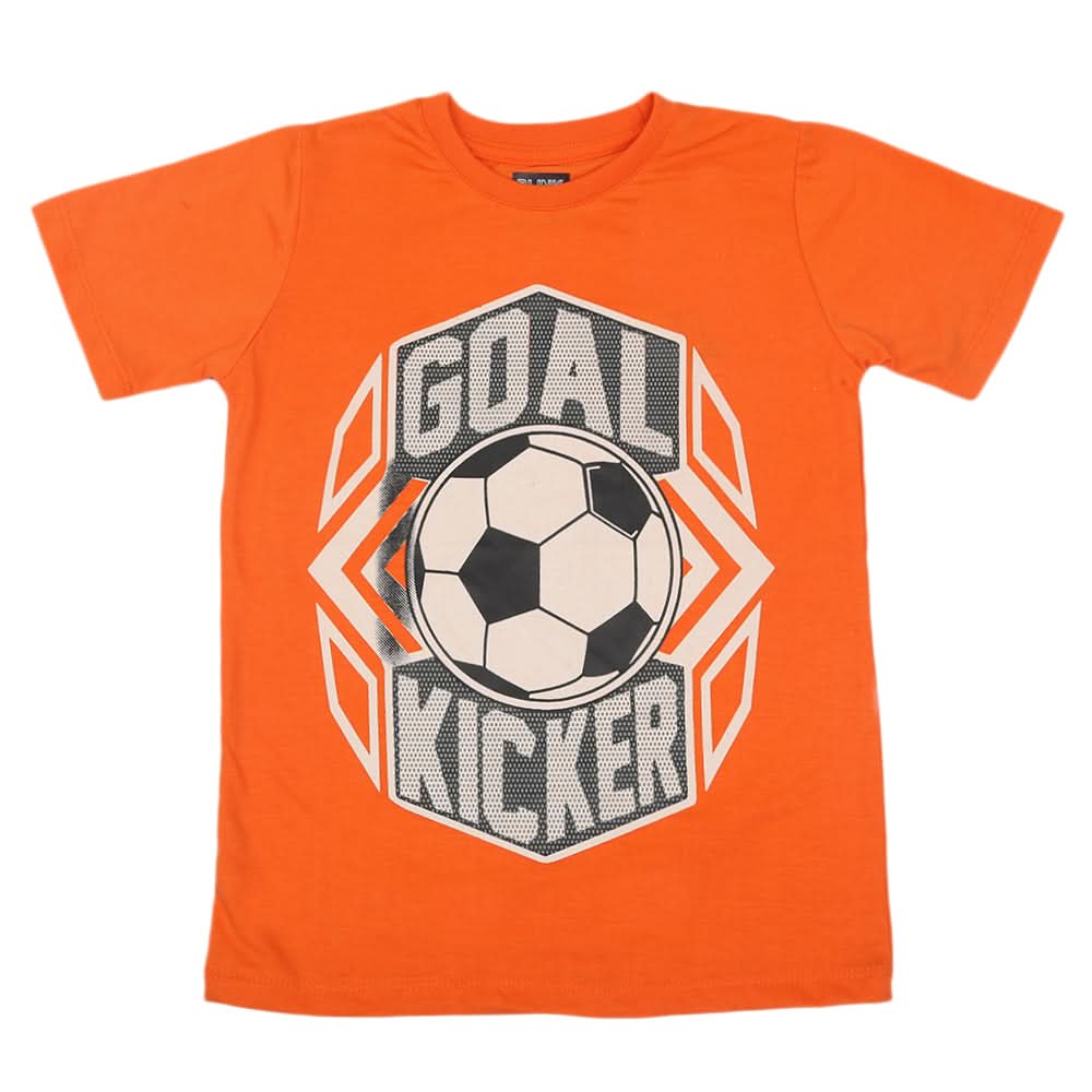 Boys Half Sleeves T-Shirt - Orange, Kids, Boys T-Shirts, Chase Value, Chase Value