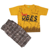 Boys Short Suit - Mustard, Kids, Boys Sets And Suits, Chase Value, Chase Value
