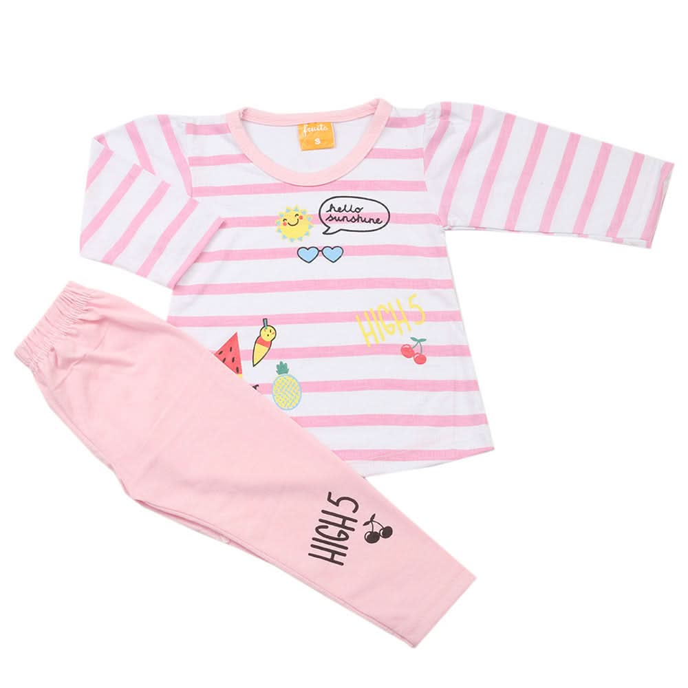 Girls Full Sleeves Suit - Pink, Girls Suits, Chase Value, Chase Value