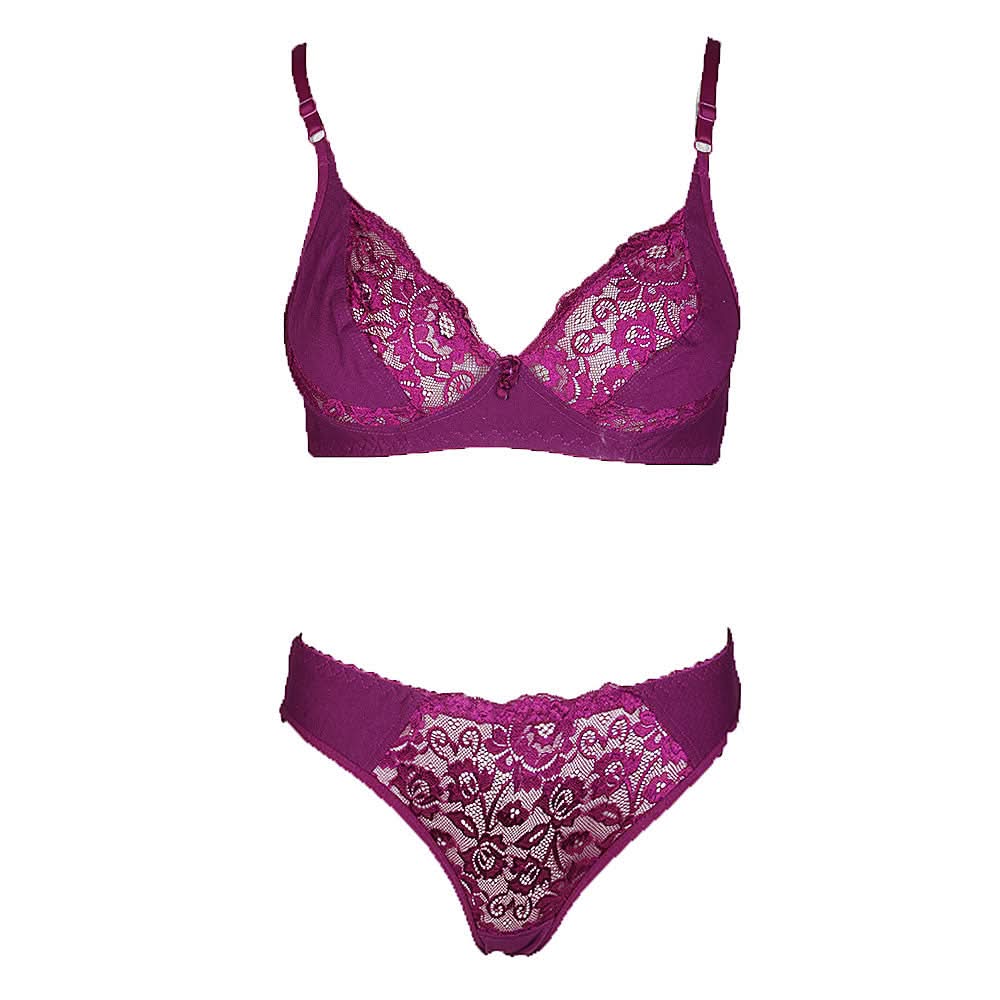 Women's Bra & Panty Set - Purple, Women, Bra And Panty Sets, Chase Value, Chase Value