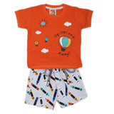 Newborn Boys Half Sleeves Suit - Orange, Kids, NB Boys Sets And Suits, Chase Value, Chase Value