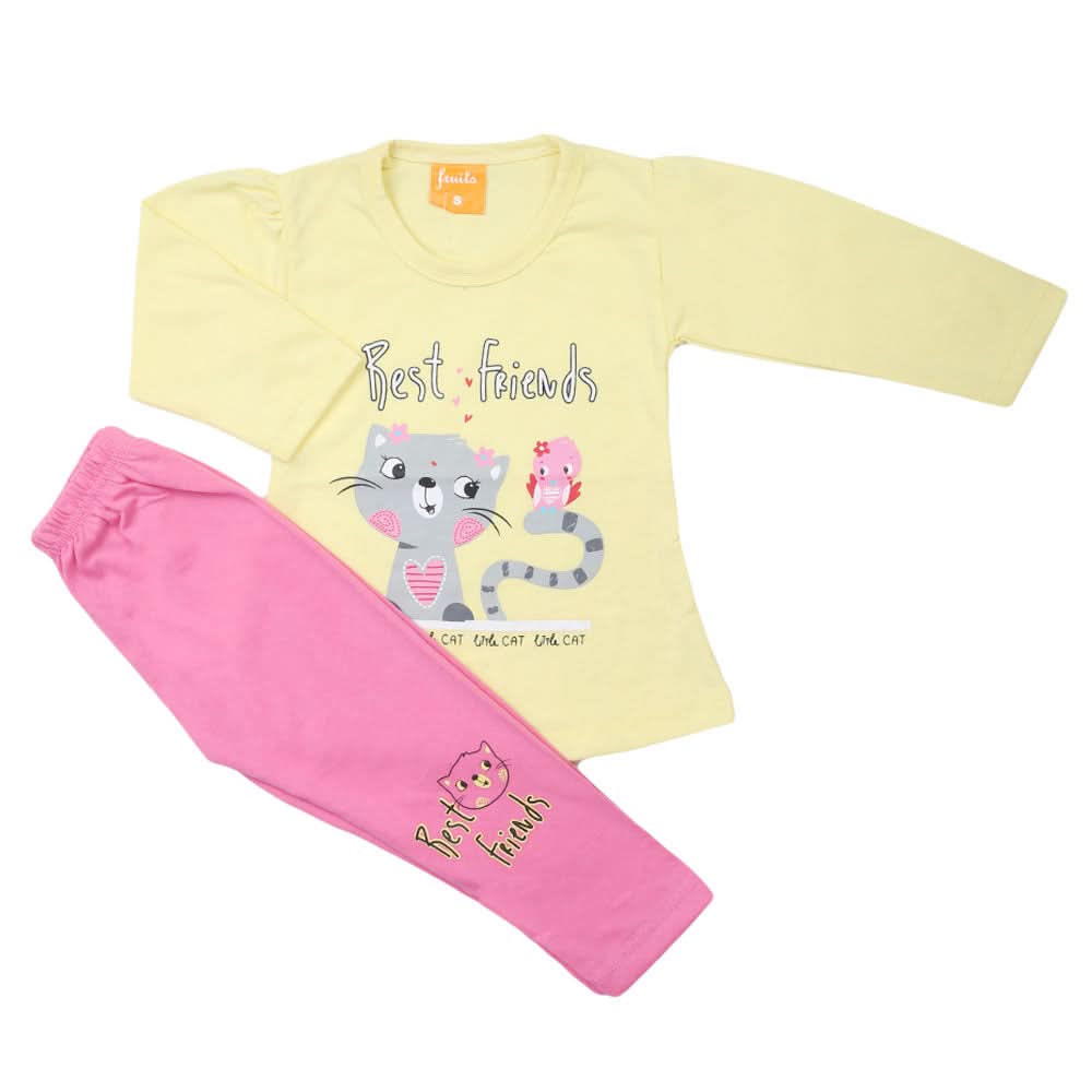 Girls Full Sleeves Suit - Lemon, Girls Suits, Chase Value, Chase Value