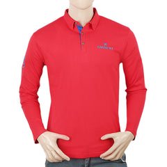 Men's Eminent Full Sleeves Polo T-Shirt - Red, Men, T-Shirts And Polos, Eminent, Chase Value