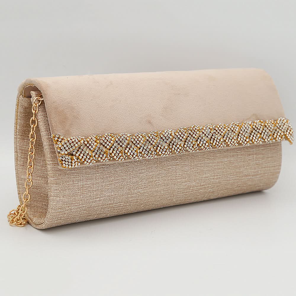 Women's Fancy Clutch 6804 - Peach, Women, Clutches, Chase Value, Chase Value