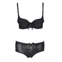 Women's Foam Bra & Panty Set - Black, Women, Bra And Panty Sets, Chase Value, Chase Value