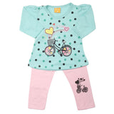 Girls Full Sleeves Suit - Cyan, Girls Suits, Chase Value, Chase Value