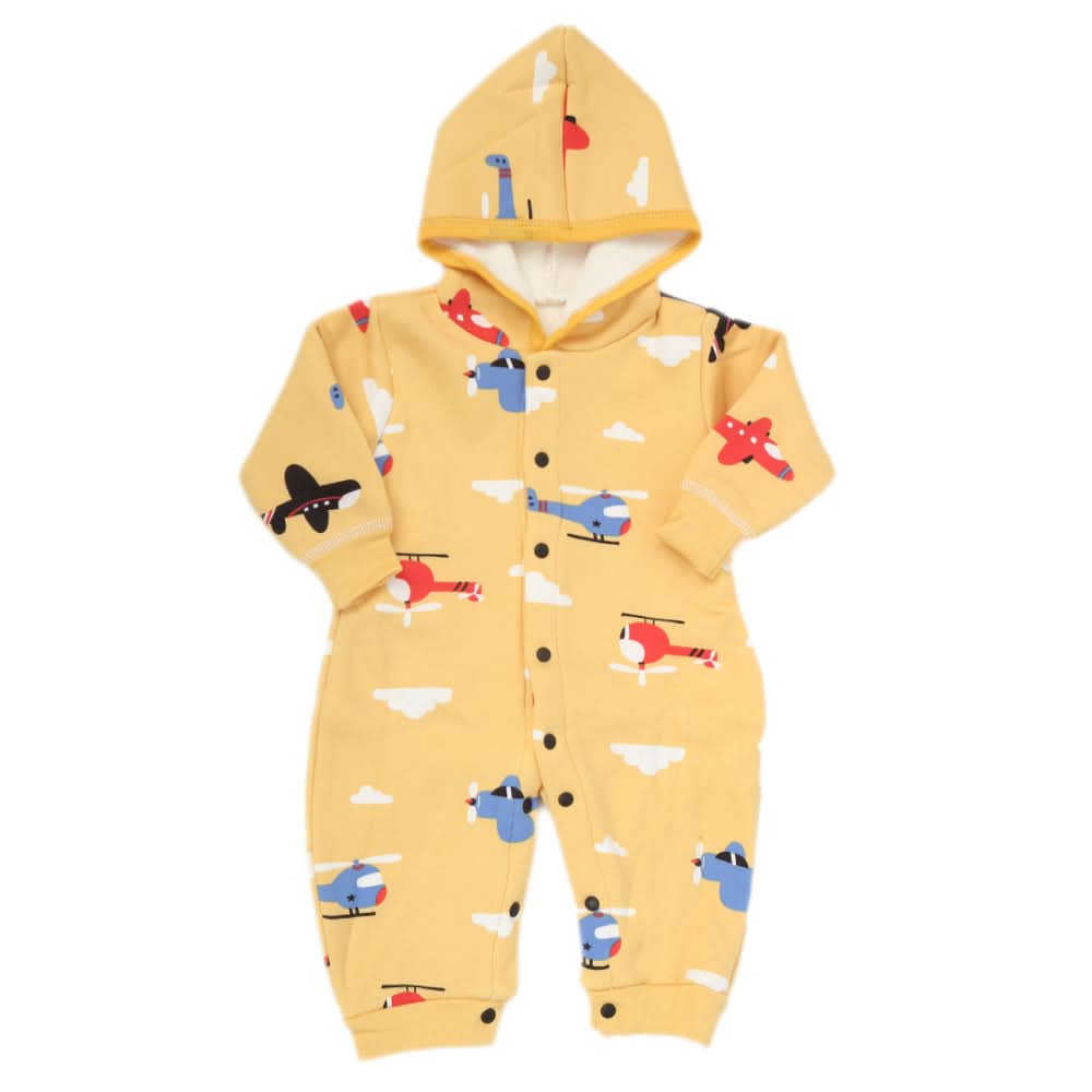 Newborn Boys Full Sleeves Romper - Yellow, Kids, NB Boys Rompers, Chase Value, Chase Value