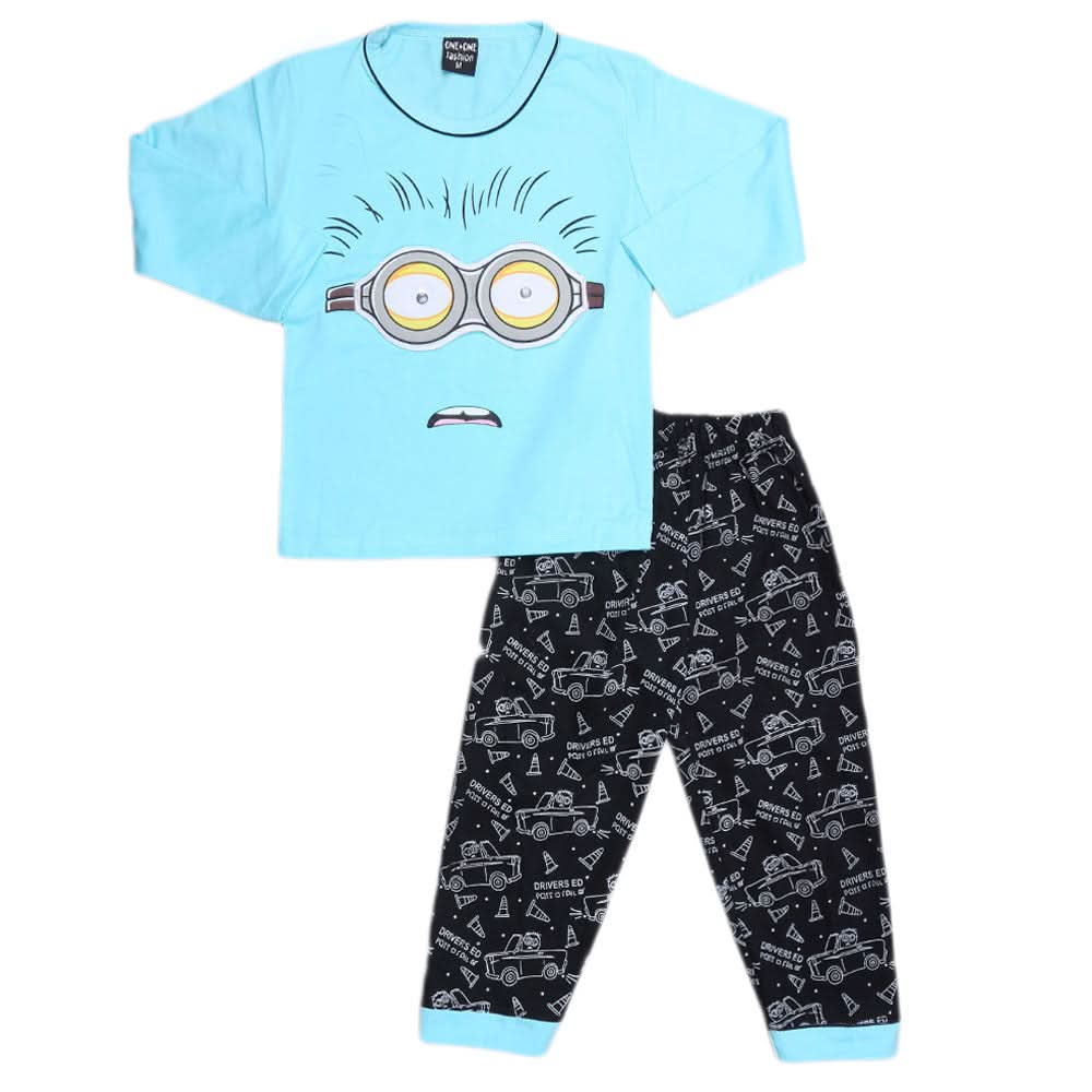 Boys Full Sleeves 2 Pcs Suit - Blue, Kids, Boys Sets And Suits, Chase Value, Chase Value