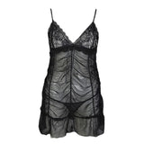 Women's Short Fancy Nighty - Black, Women, Night Suit, Chase Value, Chase Value