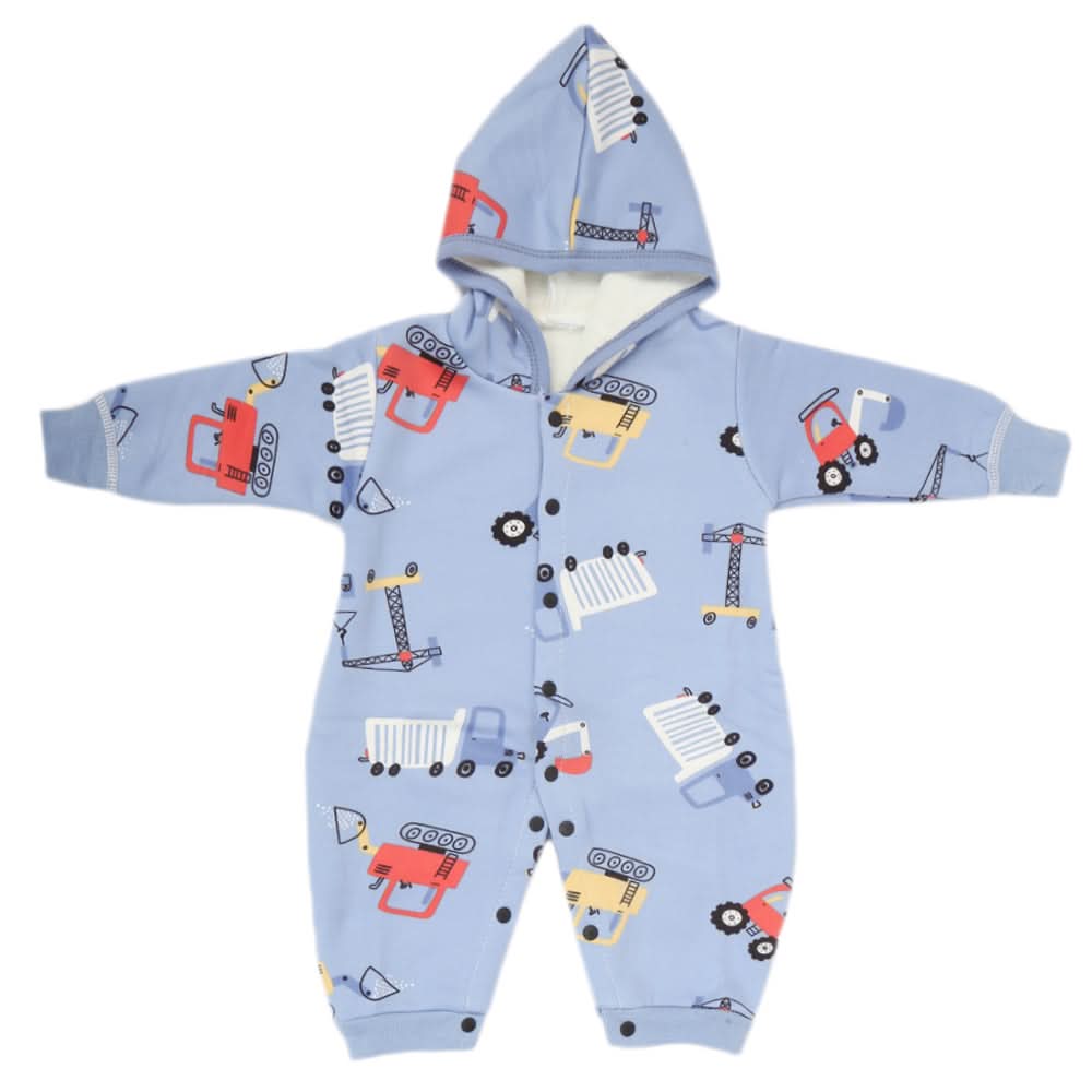Newborn Boys Full Sleeves Romper JA41-47 (6) - Blue, Kids, NB Boys Rompers, Chase Value, Chase Value