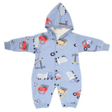 Newborn Boys Full Sleeves Romper JA41-47 (6) - Blue, Kids, NB Boys Rompers, Chase Value, Chase Value