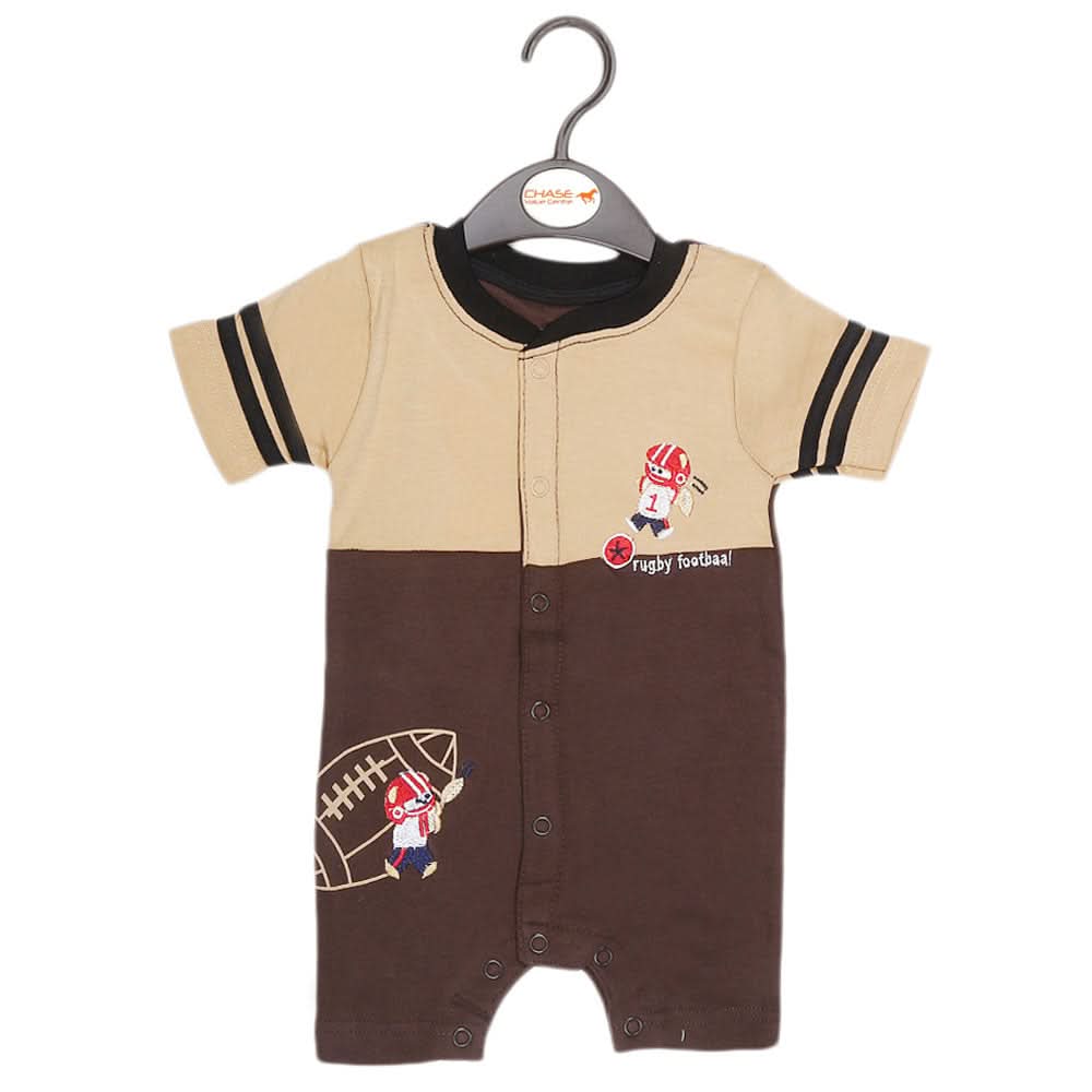 Newborn Boys Romper - Brown, Kids, NB Boys Rompers, Chase Value, Chase Value