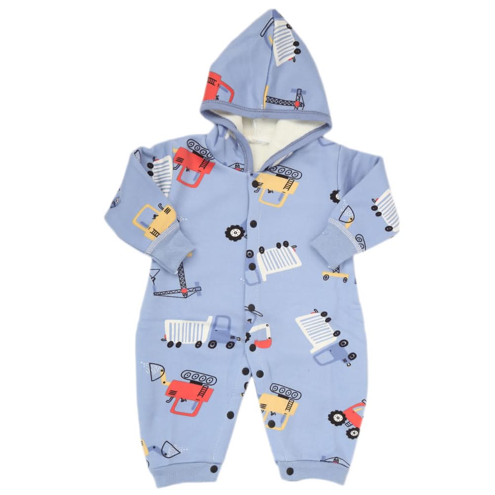 Newborn Boys Full Sleeves Romper JA41-47 (6) - Blue, Kids, NB Boys Rompers, Chase Value, Chase Value