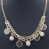 Women's Short Mala Set - Golden, Women, Jewellery Set, Chase Value, Chase Value