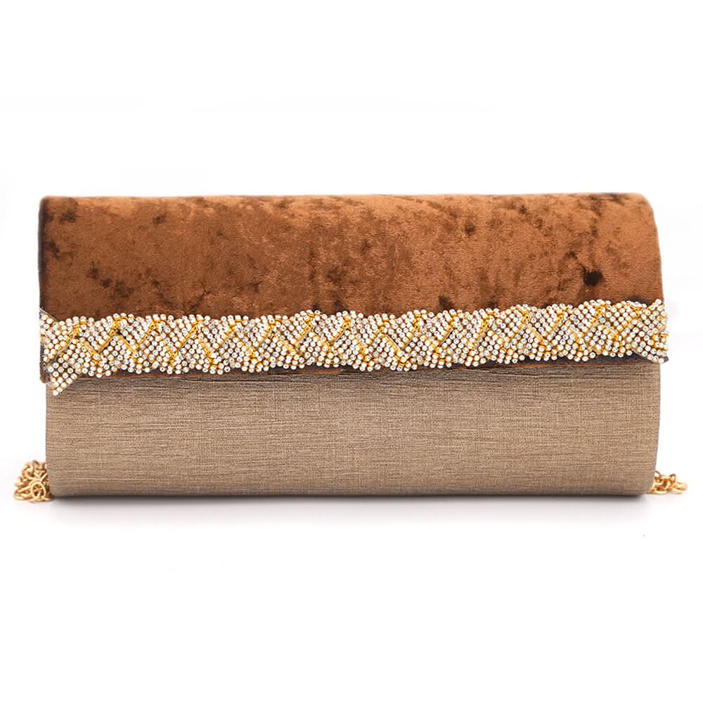 Women's Fancy Clutch 6804 - Coffee, Women, Clutches, Chase Value, Chase Value
