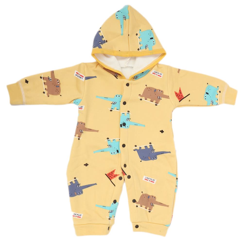 Newborn Boys Full Sleeves Romper JA41-47 (5) - Yellow, Kids, NB Boys Rompers, Chase Value, Chase Value