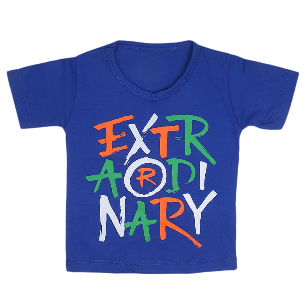 Boys Half Sleeves T-Shirt  14-24 - Blue, Kids, Boys T-Shirts, Chase Value, Chase Value