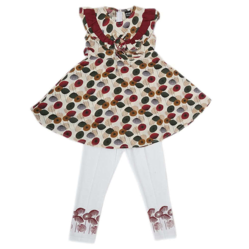 Girls-Tights Suits Half Sleeves 1654 24-28 Maroon - A, Kids, Girls Sets And Suits, Chase Value, Chase Value