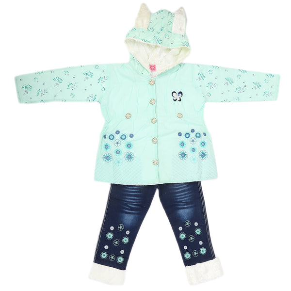 Girls Full Sleeves Pant Suit - Cyan, Kids, Girls Sets And Suits, Chase Value, Chase Value