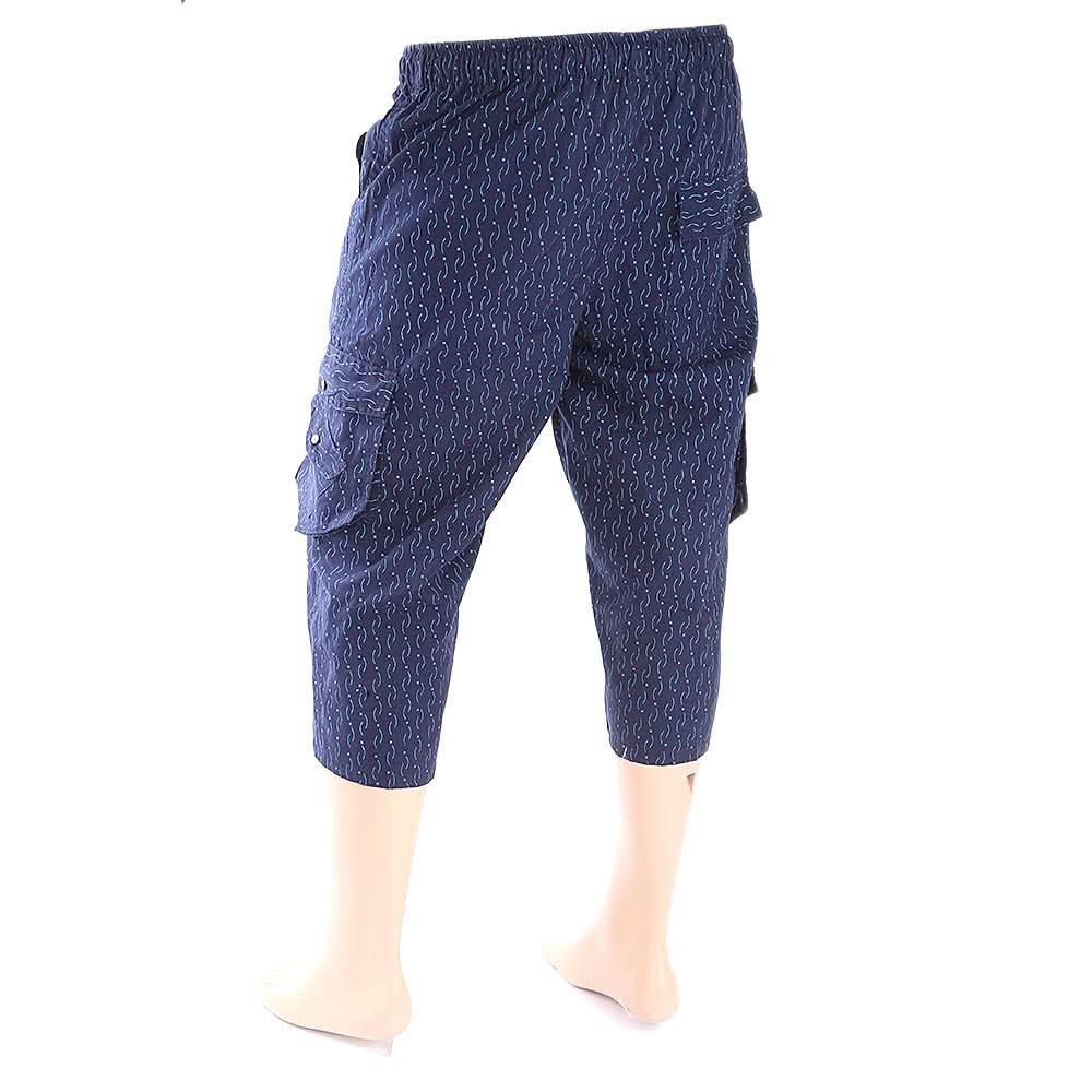 Men's Printed Short - Navy Blue, Men, Shorts, Chase Value, Chase Value