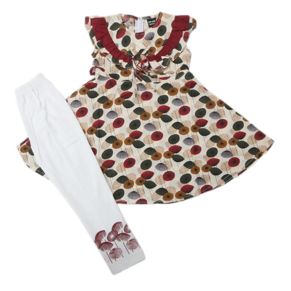 Girls-Tights Suits Half Sleeves 1654 24-28 Maroon - A, Kids, Girls Sets And Suits, Chase Value, Chase Value