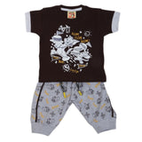 Newborn Boys Half Sleeves Suit - Brown, Kids, NB Boys Sets And Suits, Chase Value, Chase Value