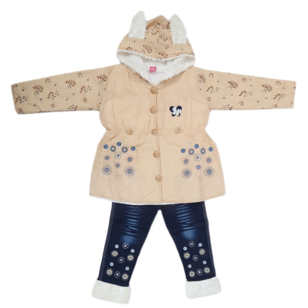 Girls Full Sleeves Pant Suit - Fawn, Kids, Girls Sets And Suits, Chase Value, Chase Value