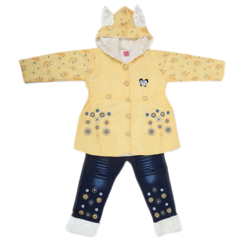 Girls Full Sleeves Pant Suit - Yellow, Kids, Girls Sets And Suits, Chase Value, Chase Value