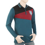 Men's Full Sleeves Fancy Polo T-Shirt - Black, Men, T-Shirts And Polos, Chase Value, Chase Value
