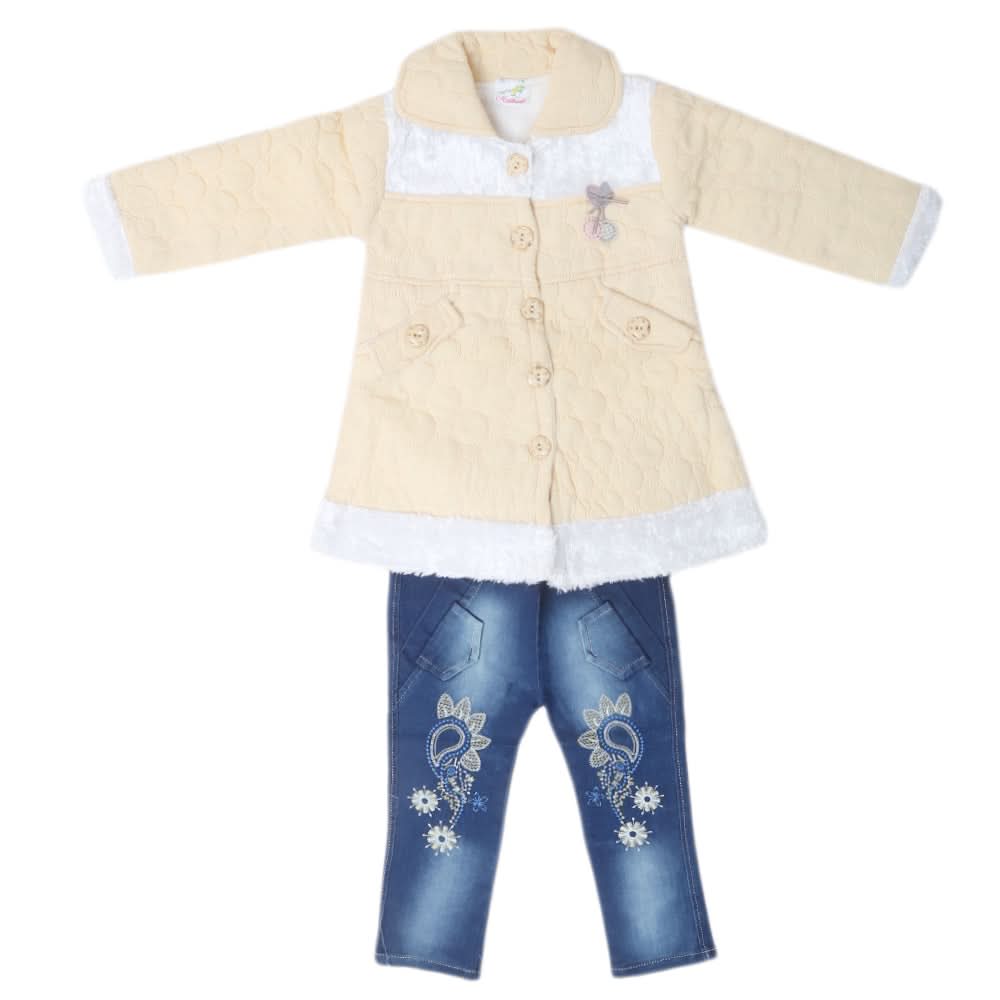 Girls Full Sleeves Tights Suit - Fawn, Kids, Girls Sets And Suits, Chase Value, Chase Value