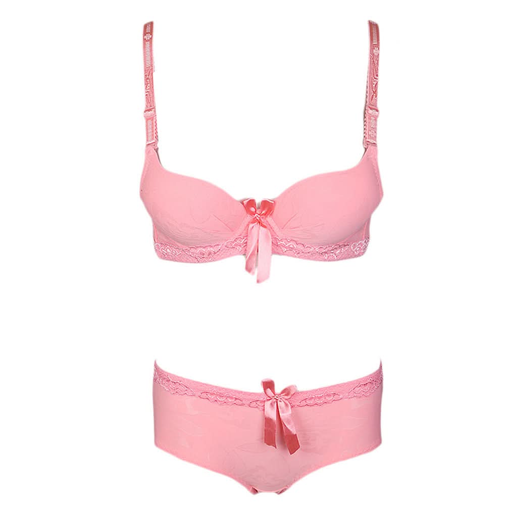 Women's Foam Bra & Panty Set - Pink, , Chase Value, Chase Value