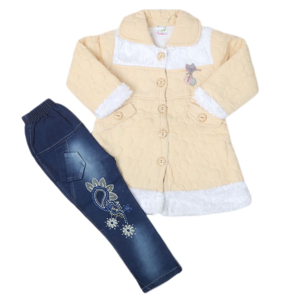 Girls Full Sleeves Tights Suit - Fawn, Kids, Girls Sets And Suits, Chase Value, Chase Value
