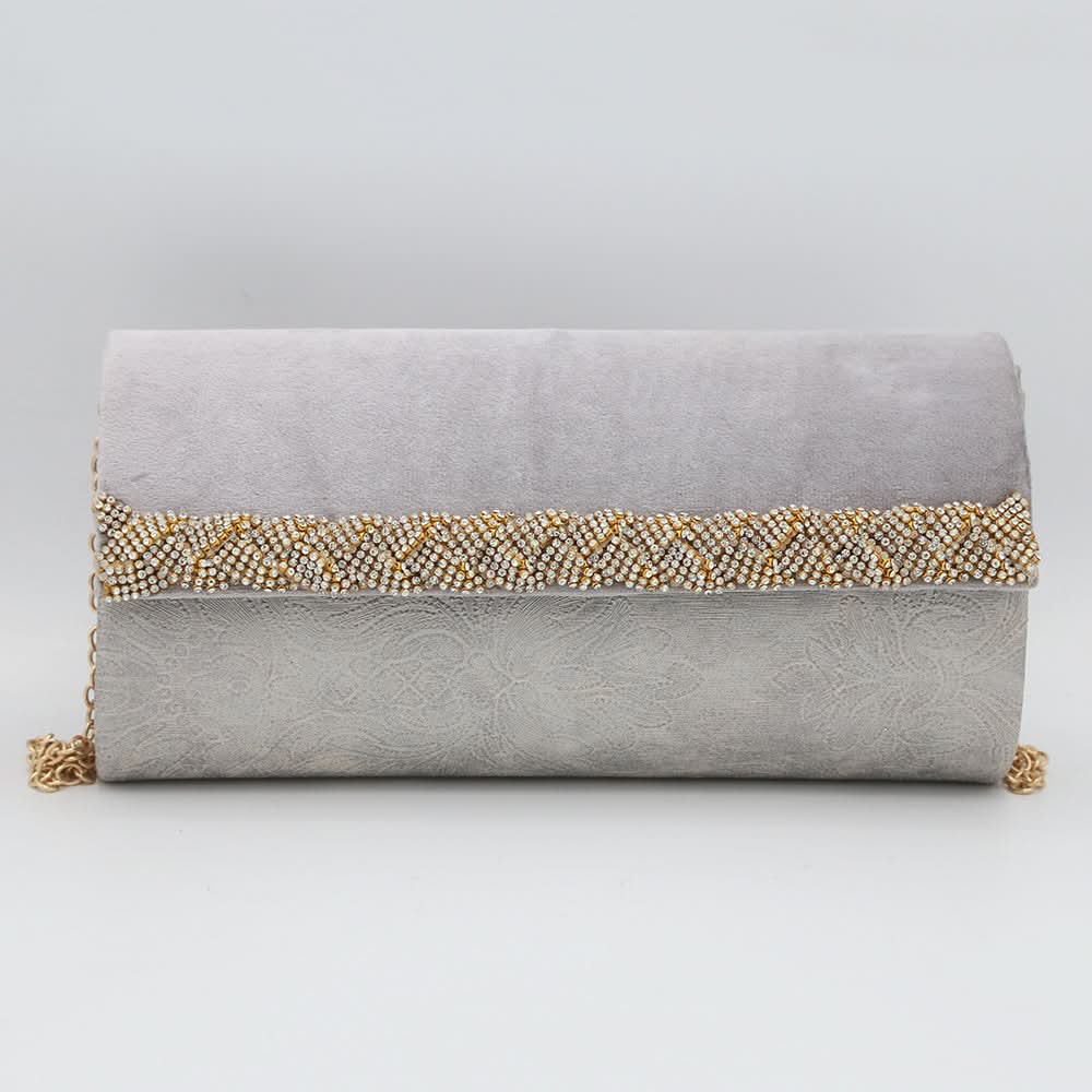 Women's Fancy Clutch 6804 - Grey, Women, Clutches, Chase Value, Chase Value