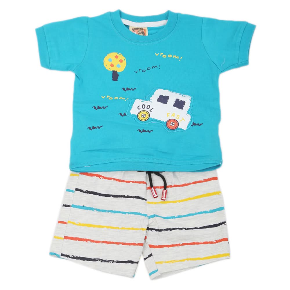 Newborn Boys Half Sleeves Suit - Blue, Kids, New Born Boys Sets And Suits, Chase Value, Chase Value