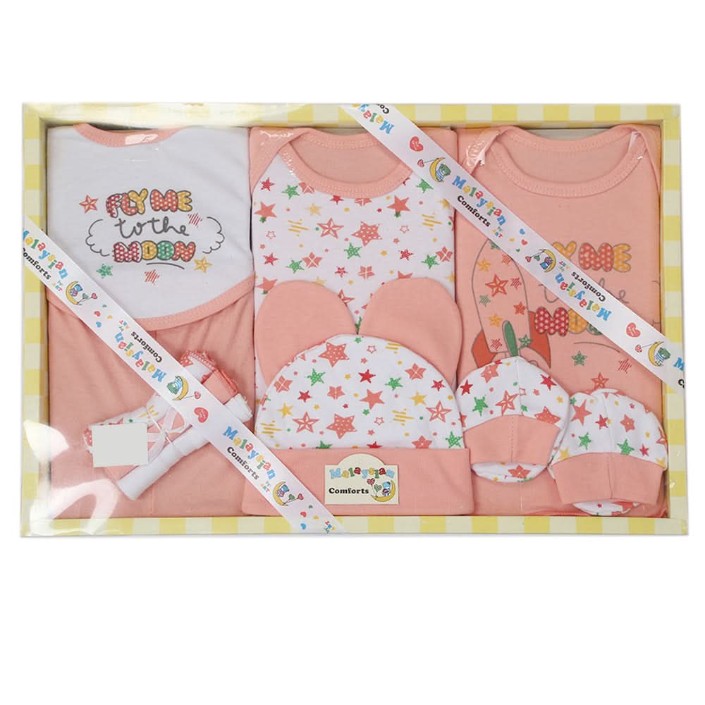 Newborn Gift Set 10Pcs - Light Pink, Baby Care, Chase Value, Chase Value