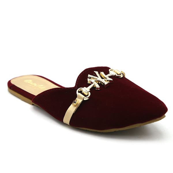 Women's Fancy Slippers R-207 - Maroon, Women, Slippers, Chase Value, Chase Value