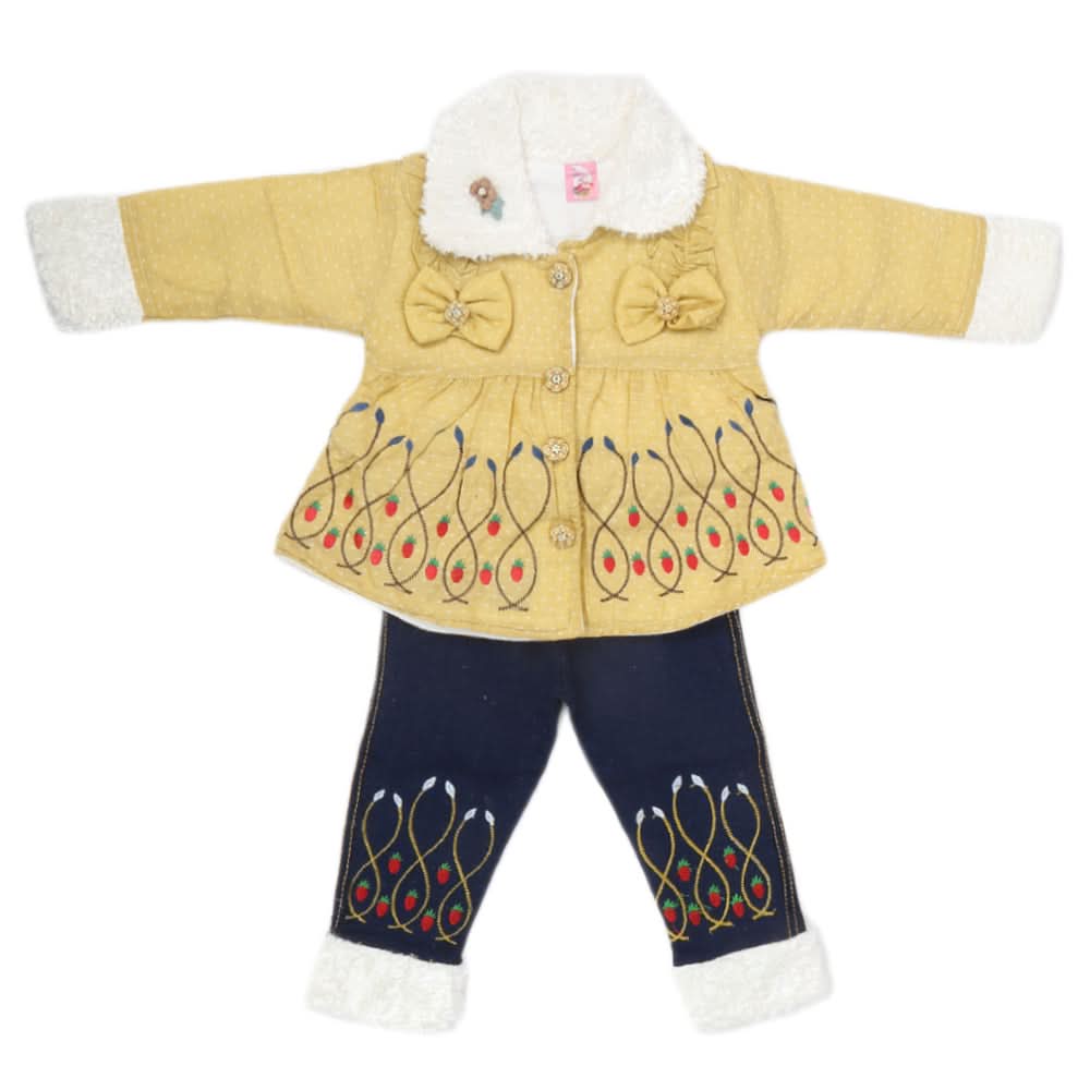 Girls Full Sleeves Pant Suit - Mustard, Kids, Girls Sets And Suits, Chase Value, Chase Value