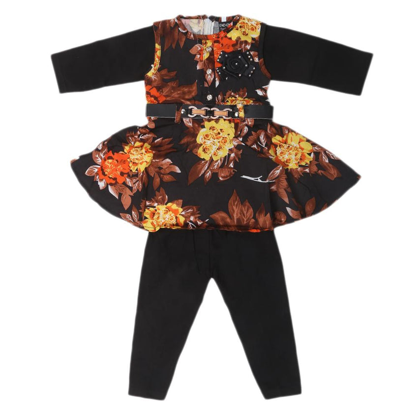 Girls Full Sleeves Suit - Black, Kids, Girls Sets And Suits, Chase Value, Chase Value