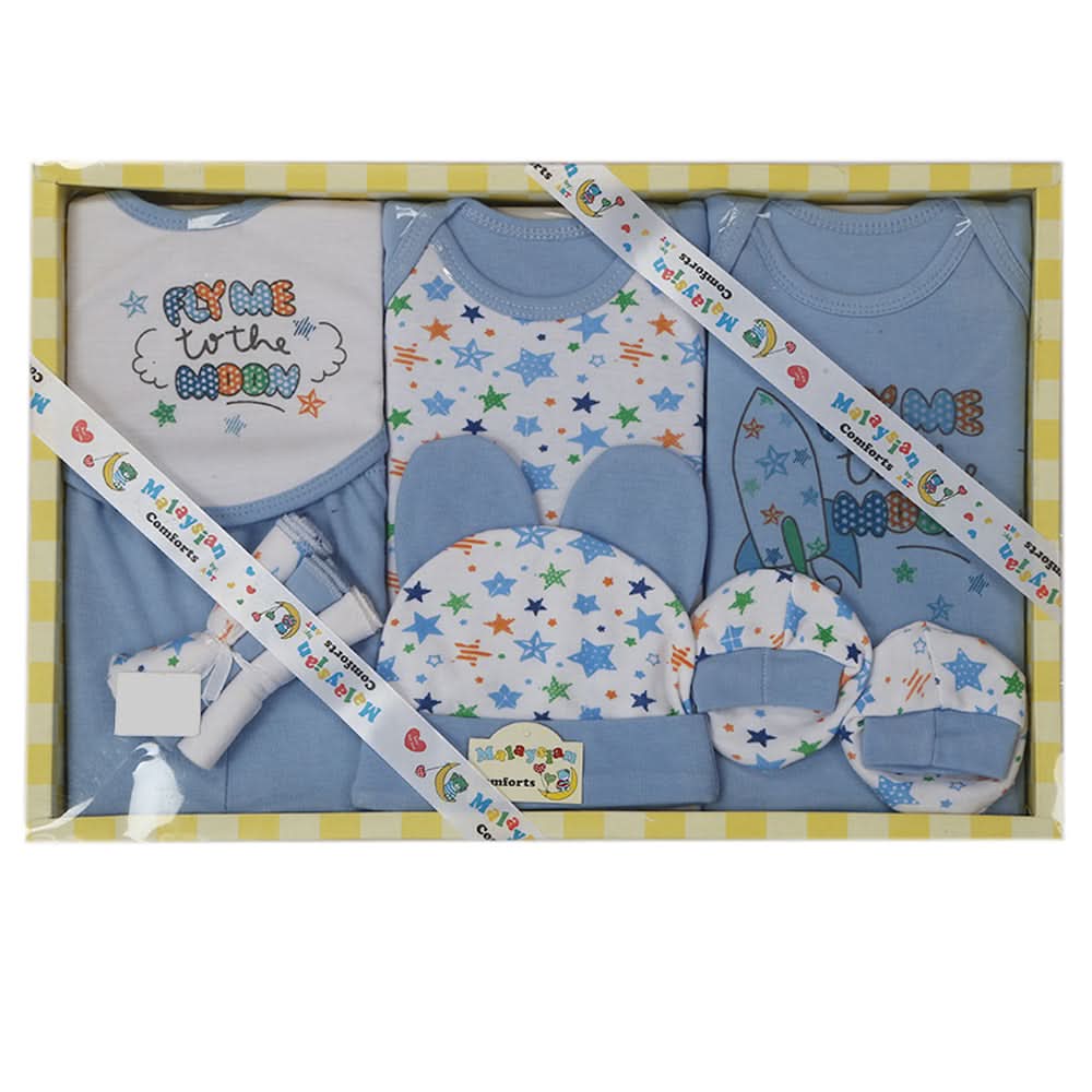 Newborn Gift Set 10Pcs - Light Blue, Baby Care, Chase Value, Chase Value