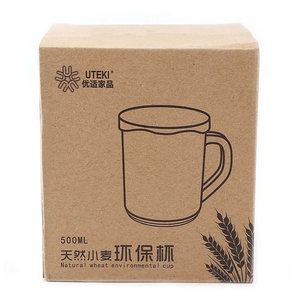 Natural Wheat Environmental Mug With Lid - Fawn, Crockery & Kitchenware, Chase Value, Chase Value
