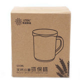 Natural Wheat Environmental Mug With Lid - Fawn, Crockery & Kitchenware, Chase Value, Chase Value