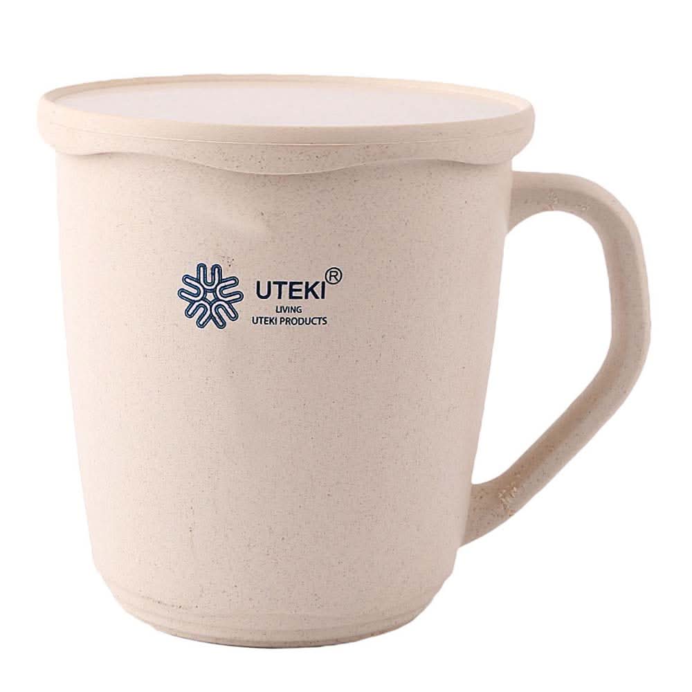 Natural Wheat Environmental Mug With Lid - Fawn, Crockery & Kitchenware, Chase Value, Chase Value