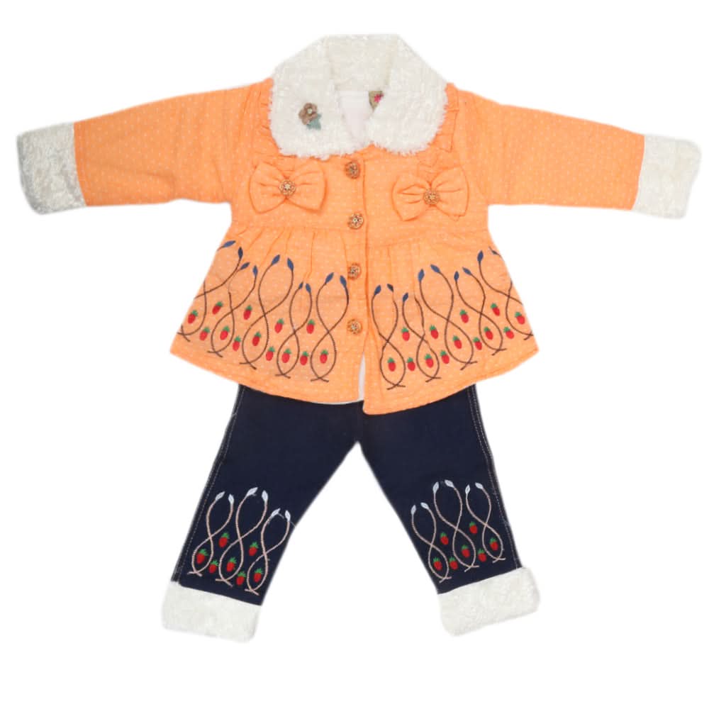Girls Full Sleeves Pant Suit - Peach, Kids, Girls Sets And Suits, Chase Value, Chase Value