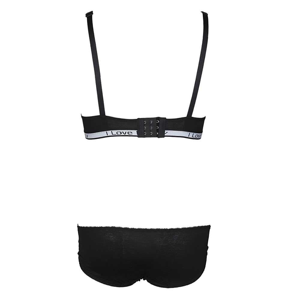 Women's Foam Bra & Panty Set - Black, Women, Bra And Panty Sets, Chase Value, Chase Value