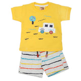 Newborn Boys Half Sleeves Suit - Yellow, Kids, New Born Boys Sets And Suits, Chase Value, Chase Value