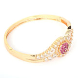 Women's-Xuping Bangles-Golden/Maroon-C, Women, Bangles & Bracelets, Chase Value, Chase Value