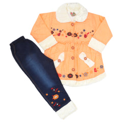 Girls Full Sleeves Pant Suit - Peach, Kids, Girls Sets And Suits, Chase Value, Chase Value