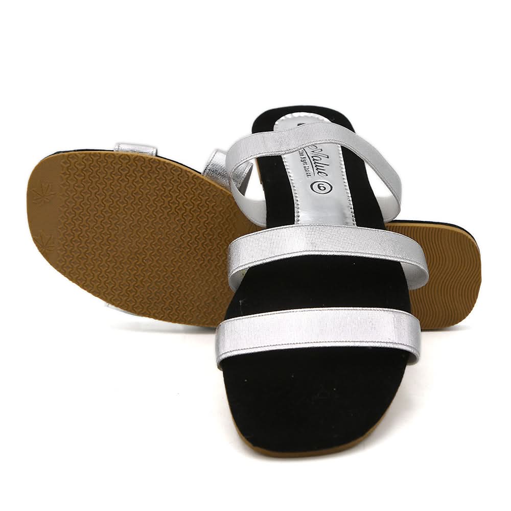 Women's Fancy Slippers R-204 - Silver, Women, Slippers, Chase Value, Chase Value
