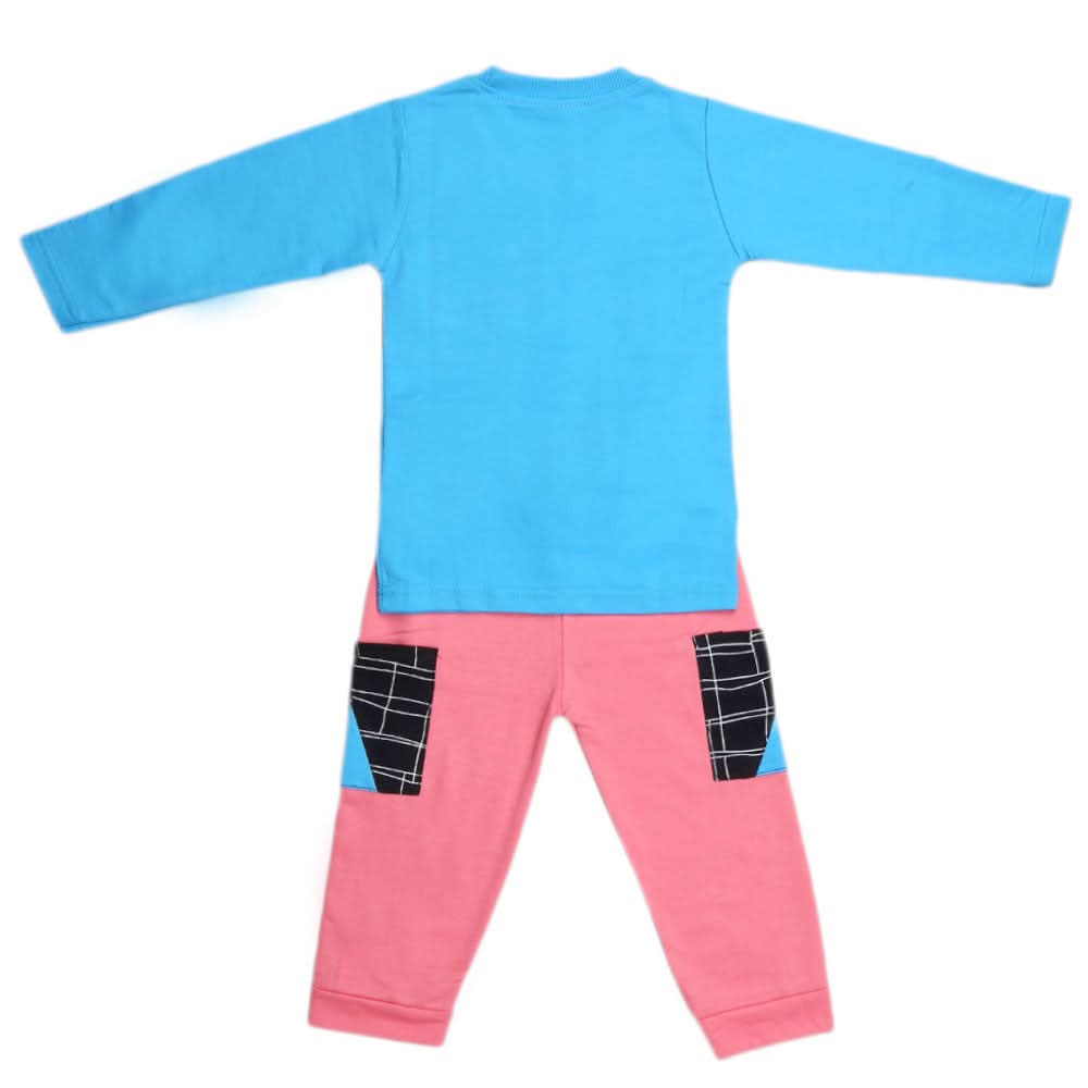 Boys Full Sleeves 2 Pcs Suit - Blue, Kids, Boys Sets And Suits, Chase Value, Chase Value