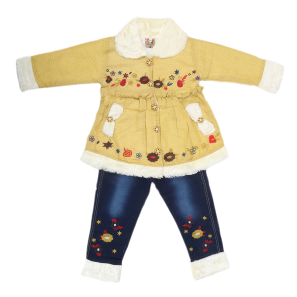 Girls Full Sleeves Pant Suit - Yellow, Kids, Girls Sets And Suits, Chase Value, Chase Value